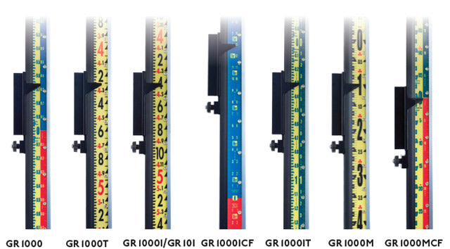 LaserLine GR Series Direct Reading (Lenker Style) Grade Rods Styles