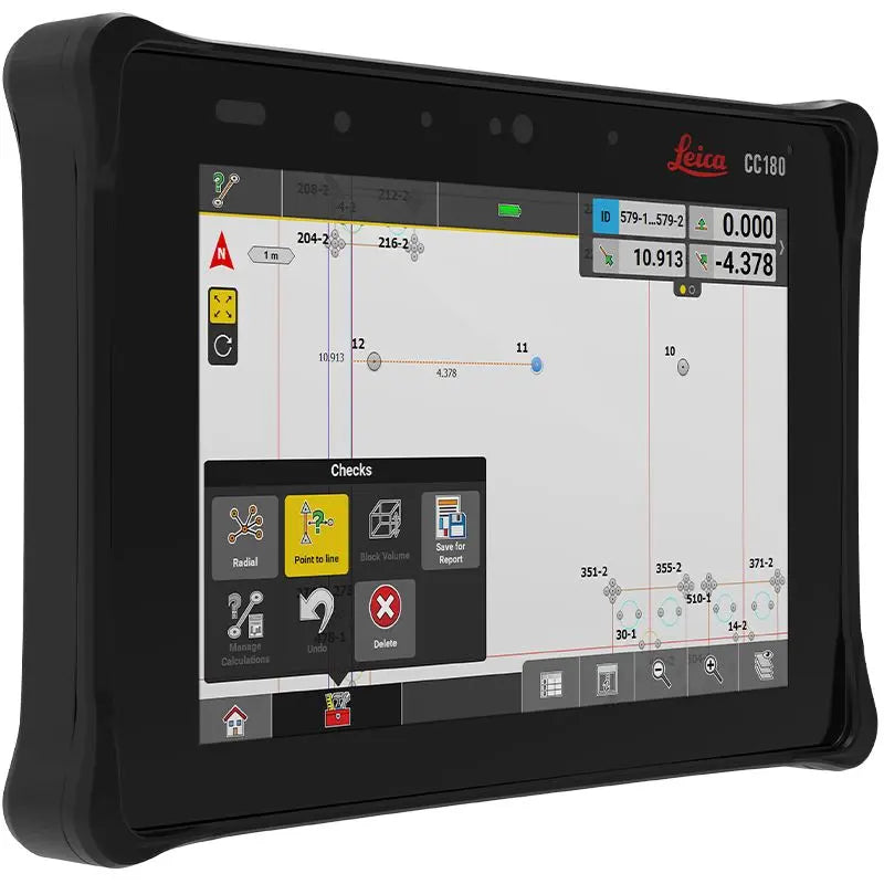 Leica CC180 Data Collector - Windows 10 Tablet with 8in Screen Front Left Angled