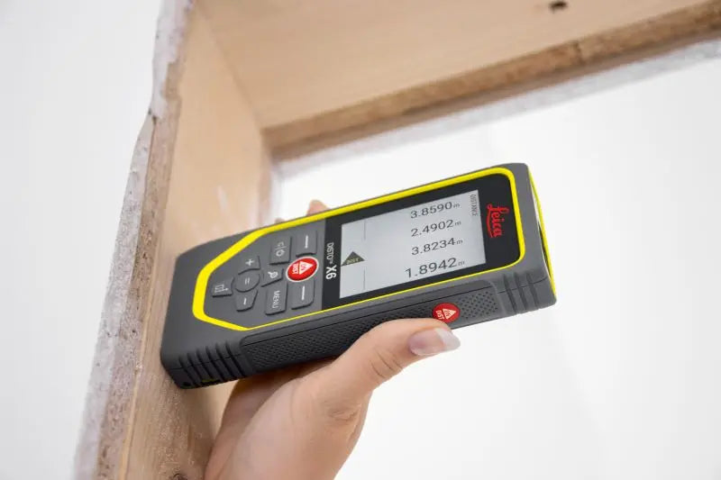 Leica DISTO X6 Laser Distance Sideways Example