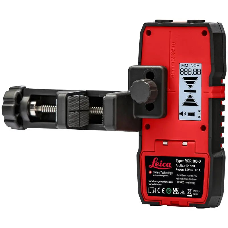 Leica RGR 300-D Digital Line Laser Receiver Back with clamp