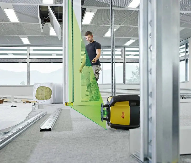 Leica Rugby 640G Green Rotary Level Drywall