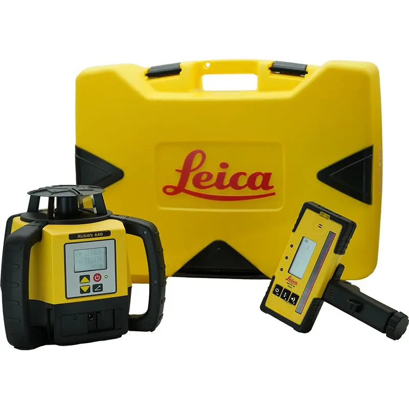 Leica Rugby 680 Dual Grade Laser Level with Rod Eye 140