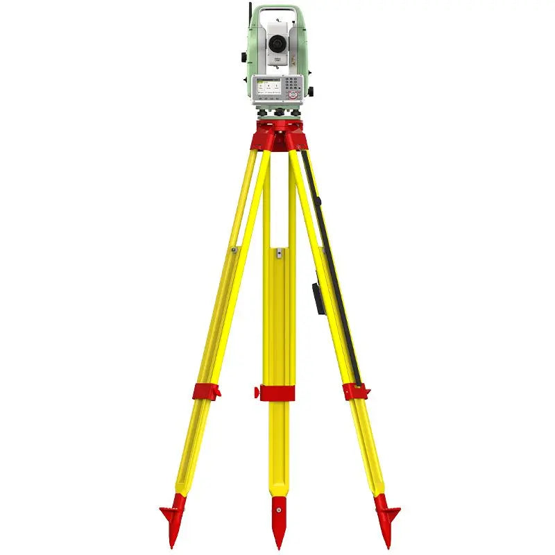 Leica TS07 Total Station on tripod sight view