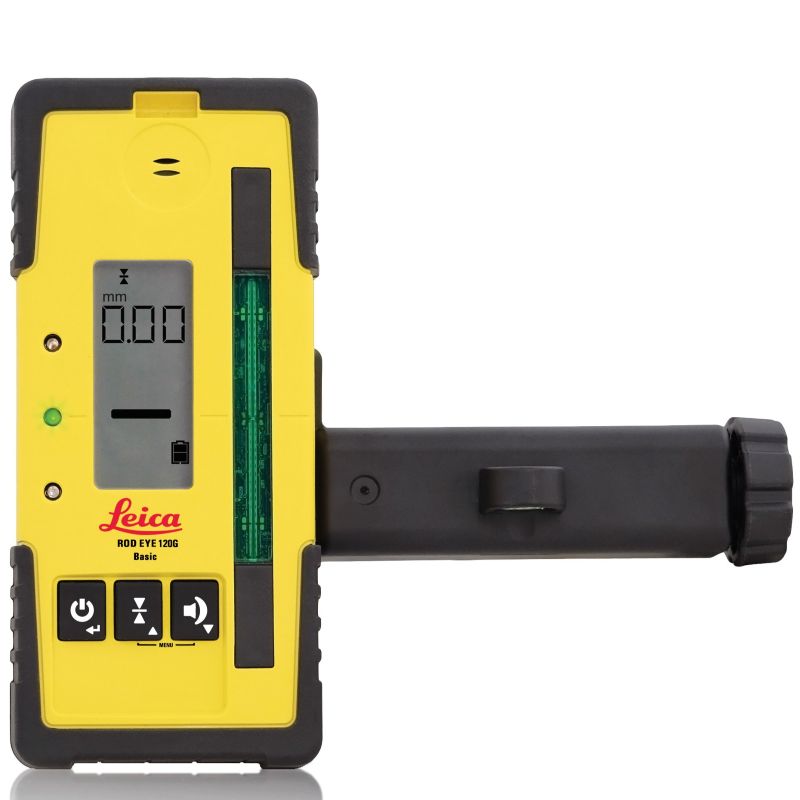Leica Rod Eye 120G Green Laser Receiver with Bracket 844745 Front