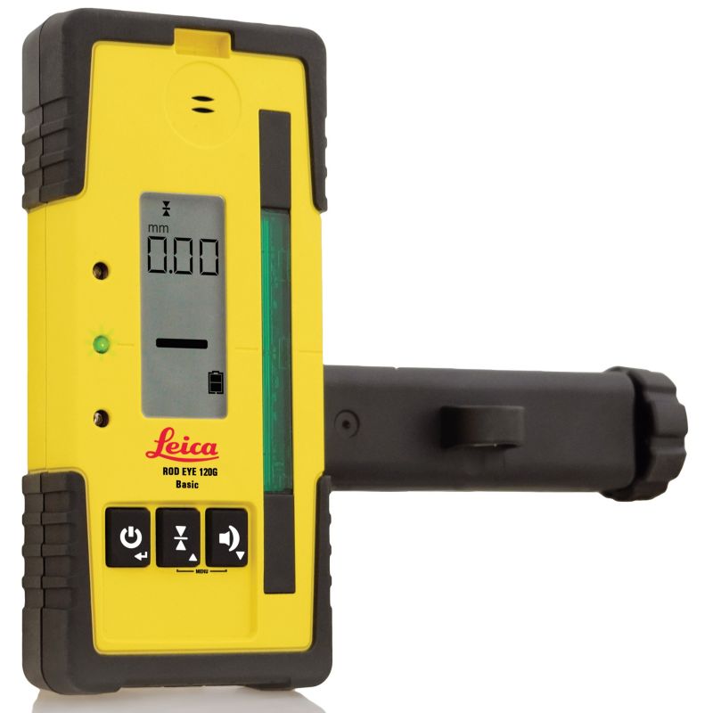 Leica Rod Eye 120G Green Laser Receiver with Bracket 844745 Front Left