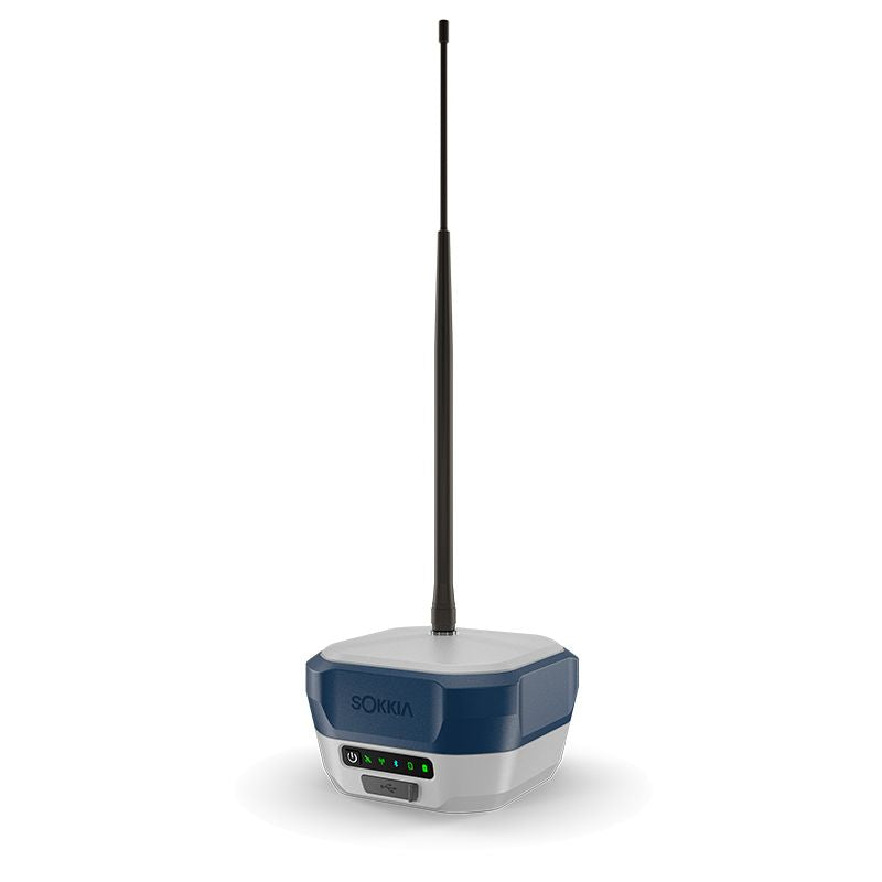 Sokkia GRX5 GNSS Receiver Front Left With Antenna