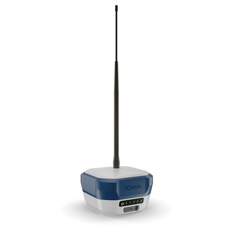 Sokkia GRX5 GNSS Receiver Front Right With Antenna