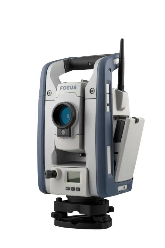 Spectra Geospatial FOCUS 50 Robotic Total Station Front Left Battery Open