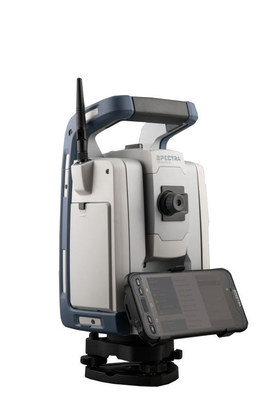 Spectra Geospatial FOCUS 50 Robotic Total Station with MobileMapper Left Side