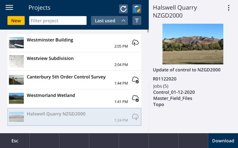 Spectra Geospatial Origin Survey Software cloud example