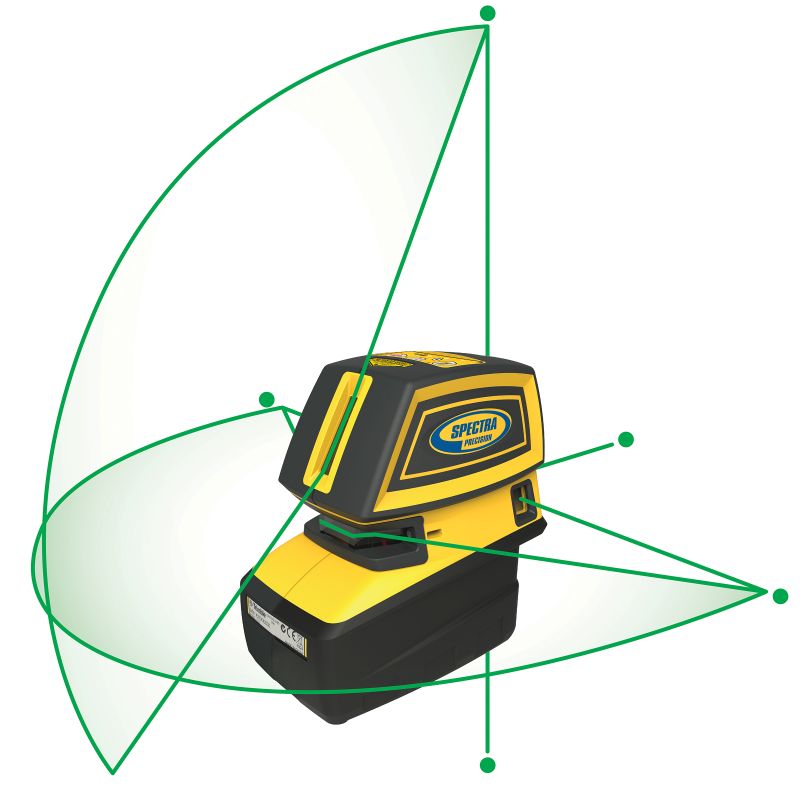 Spectra Precision LT52G Green Beam Point and Crossline Laser Level Dots