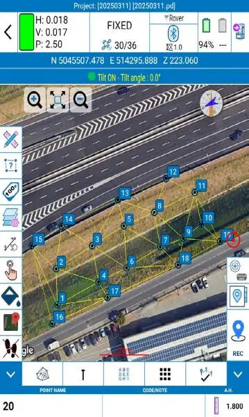 Stonex Cube-a v7 Field Software 40-450 Survey Points