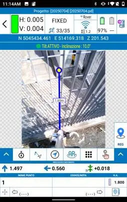 Stonex S950 GNSS Receiver Point Stakeout Application