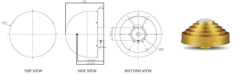 Stonex SA1800 GNSS Antenna 3D Choke Ring 30-350243 Diagram