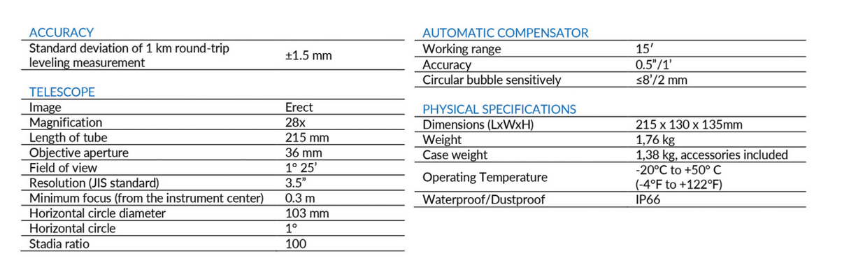 Stonex A30 Automatic Level 28x Stonex Absolute Accuracy Inc