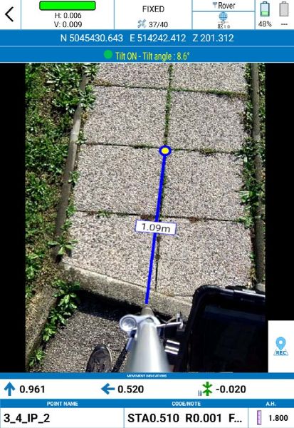 Stonex Cube-a v7 Field Software 40-450 GNSS Camera View