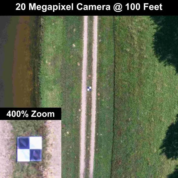 Aerieal 24x24 Targets Ground Control Point at 100ft