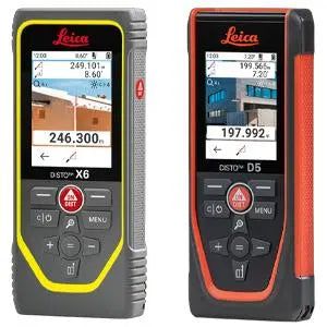 Leica DISTO X6 and D5 Laser Distance Meters