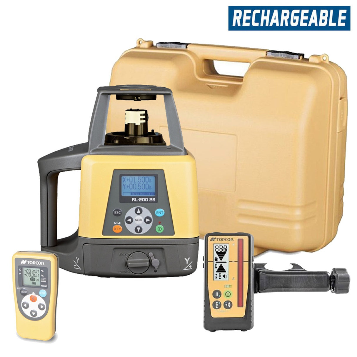 Topcon RL-200 2S Dual Grade Laser w/ LS-100D Receiver Package Topcon Absolute Accuracy Inc