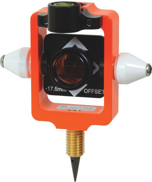 SECO Nodal Point Stakeout Mini 25 mm Prism with Site Cones – Flo Orange SECO Absolute Accuracy Inc