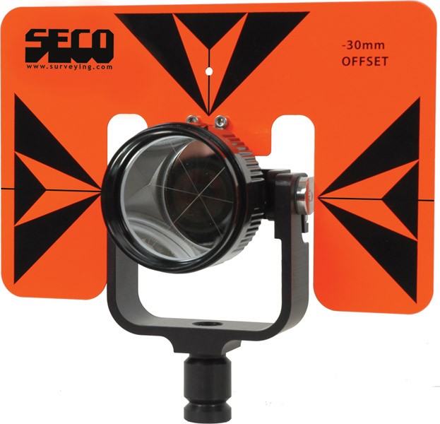 SECO Rear Locking 62 mm Premier Prism Assembly w/ 6 x 9 inch Target – Flo Orange w/ Black SECO Absolute Accuracy Inc