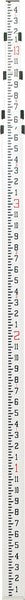 SECO 7321-50 Leveling Rod  16 ft / 5-pc / inch Grad - White