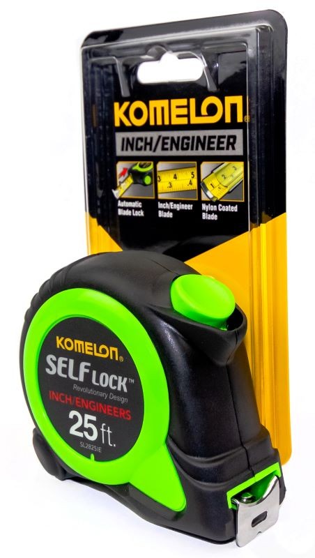 Komelon SelfLock Measuring Tape | 25ft In/Eng Komelon Absolute Accuracy Inc