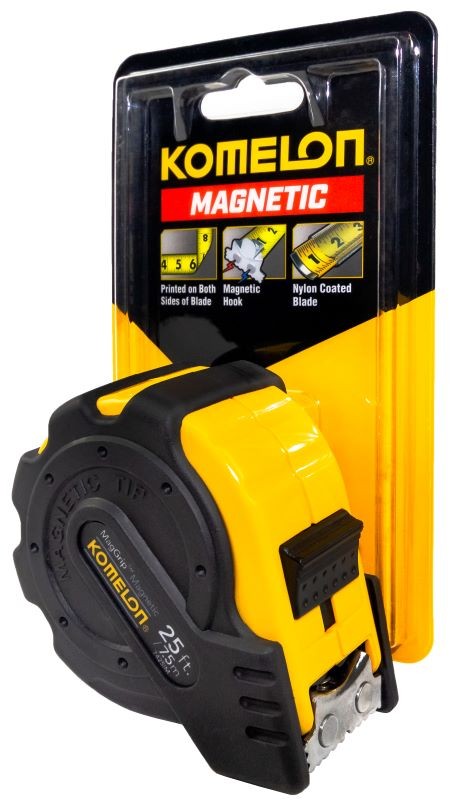 Komelon MagGrip Magnetic Measuring Tape | 25ft In/Met Komelon Absolute Accuracy Inc