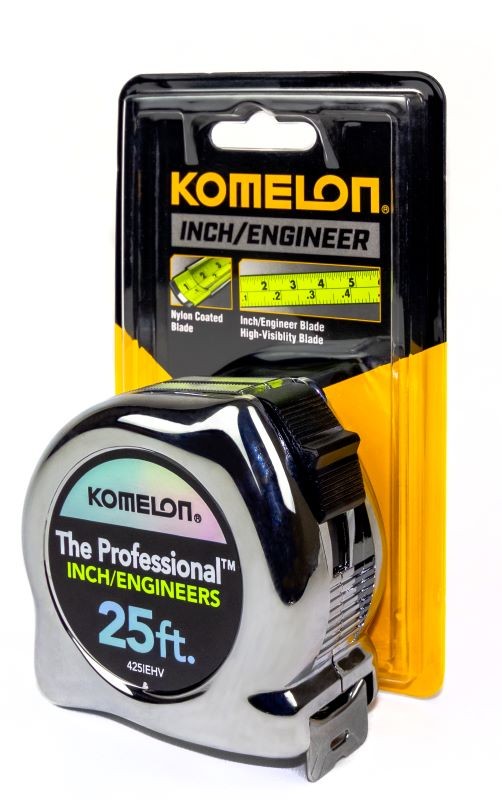 Komelon Professional Measuring Tape | 25ft & 33ft In/Eng Komelon Absolute Accuracy Inc