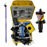 Carlson CRT Robotic Total Station In The Case Top View With Prism and Pole
