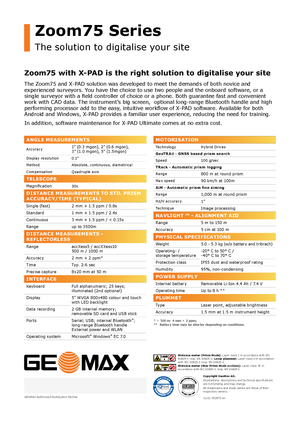 GeoMax Zoom75 Robotic 1" - 5"
