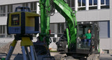 GeoMax MR240 Machine Control Receiver Application on rail with laser