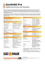 GeoMax Zenith60 Pro Data Sheet