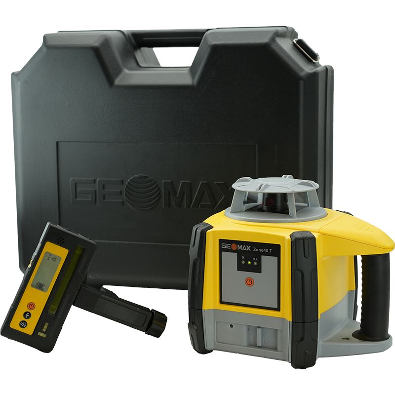 GeoMax Zone40T Rotating Laser Level 6018642 With ZRB90 Basic Receiver 869174