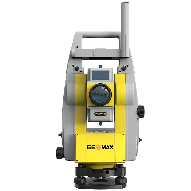 GeoMax Zoom75 Robotic Total Station Front With Bluetooth Handle