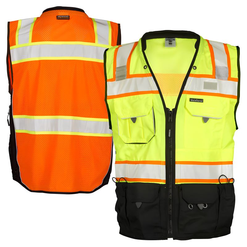 Kishigo Black Series Surveyors Vest S5002, S5003