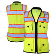 Kishigo S5021 Womans Heavy Duty Surveying Vest,  Lime