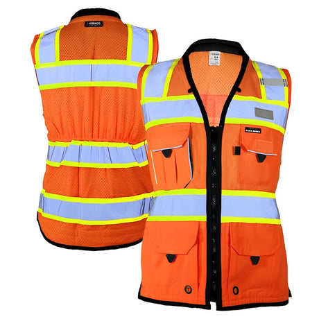 Kishigo S5022 Womans Heavy Duty Surveying Vest, Orange