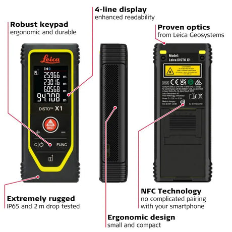 Leica DISTO X1 Laser Distance Meter Schematics