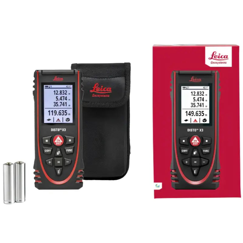 Leica DISTO X3 w case and batteries | Absolute Accuracy