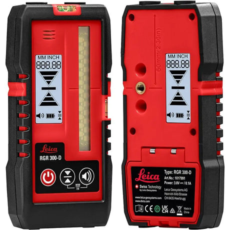 Leica RGR 300-D Digital Line Laser Receiver Front and Back