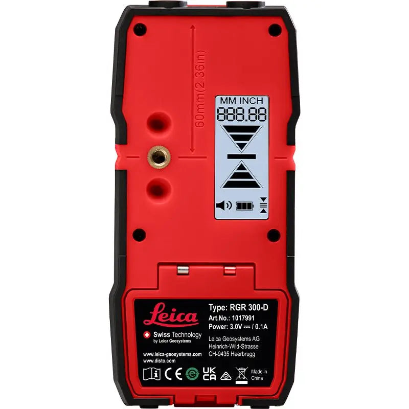 Leica RGR 300-D Digital Line Laser Receiver Back