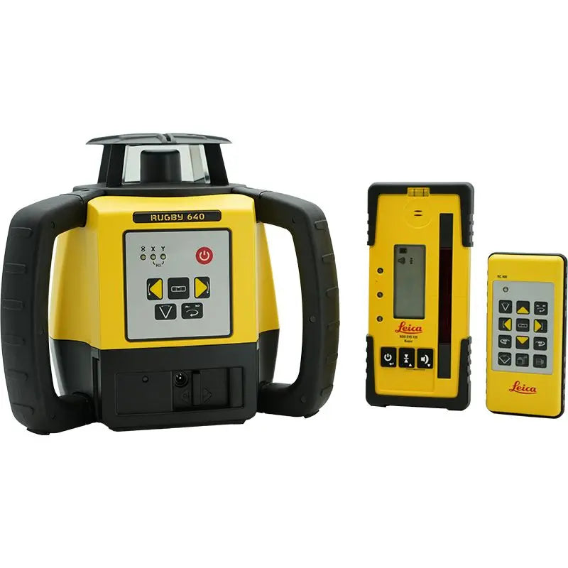 Leica Rugby 640 Rotary Laser Level with Rod Eye 120 Receiver
