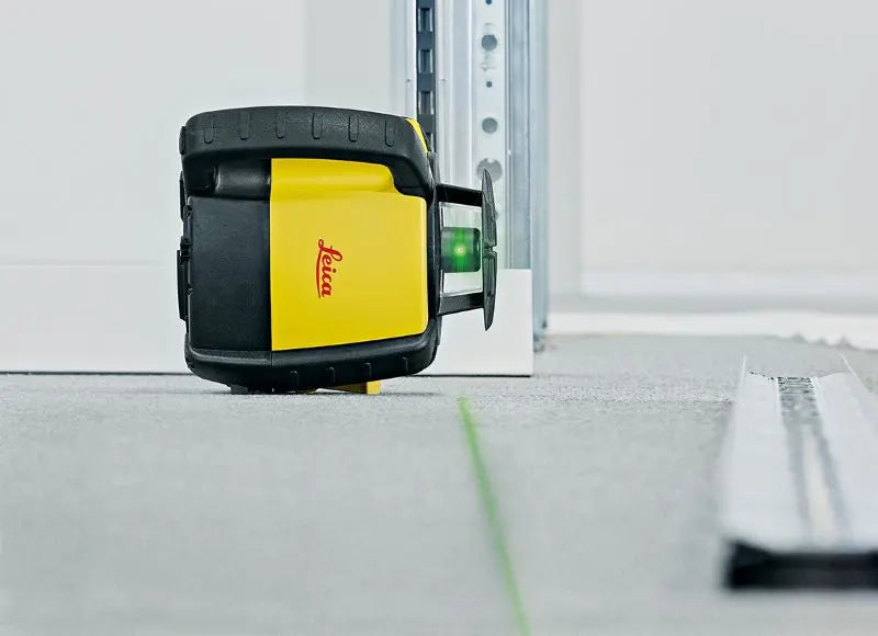 Leica Rugby 640G Green Rotary Level On Floor