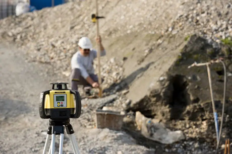 Leica Rugby 680 Dual Grade Laser Level In The Field