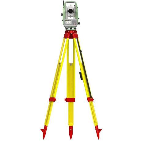 Leica TS07 Total Station on tripod sight view
