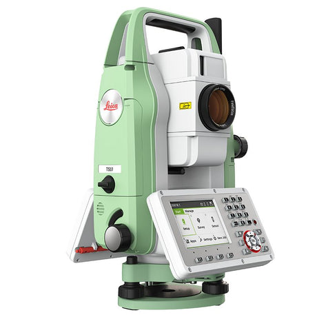 Leica FlexLine TS07 Manual Total Station 1-7 Seconds 868851 Front Left