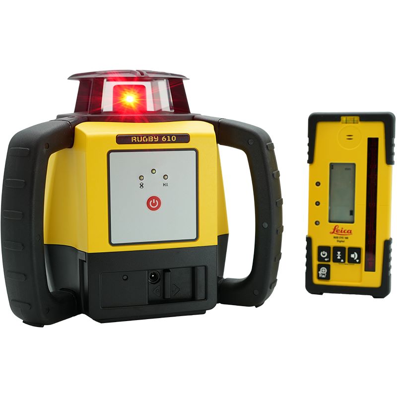 Leica Rugby 610 Rotary Laser Level with Rod Eye 120 Receiver 6011150