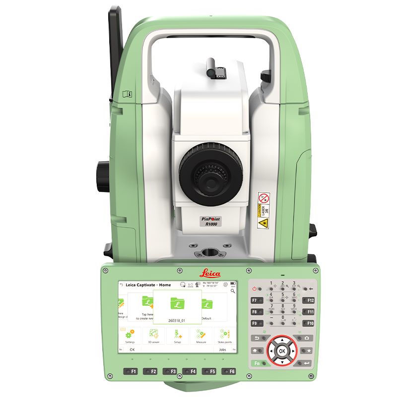 Leica TS10 FlexLine Manual Total Station R500 1, 2, 3, and 5 Second Accuracy 868825 Back Tilt