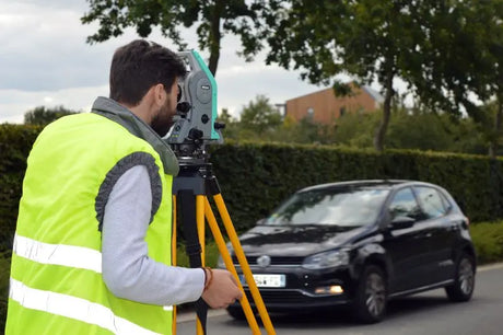 Nikon XF Total Station HNA70100 looking through sight